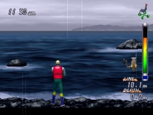 بازی ماهیگیری مرد ژاپنی Sea Bass Fishing 2 برای PlayStation1 - Image 5