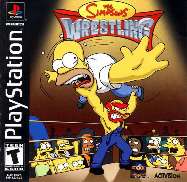 10069_front بازی The Simpsons Wrestling برای پلی استیشن 1 - تصویر 1