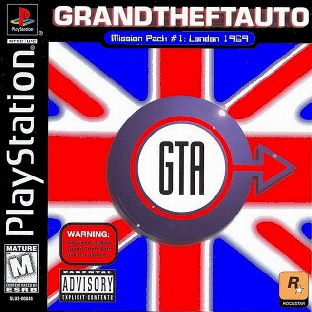 4054_front بازی Grand Theft Auto Mission Pack1: London 1969 برای پلی استیشن 1 - Image 1